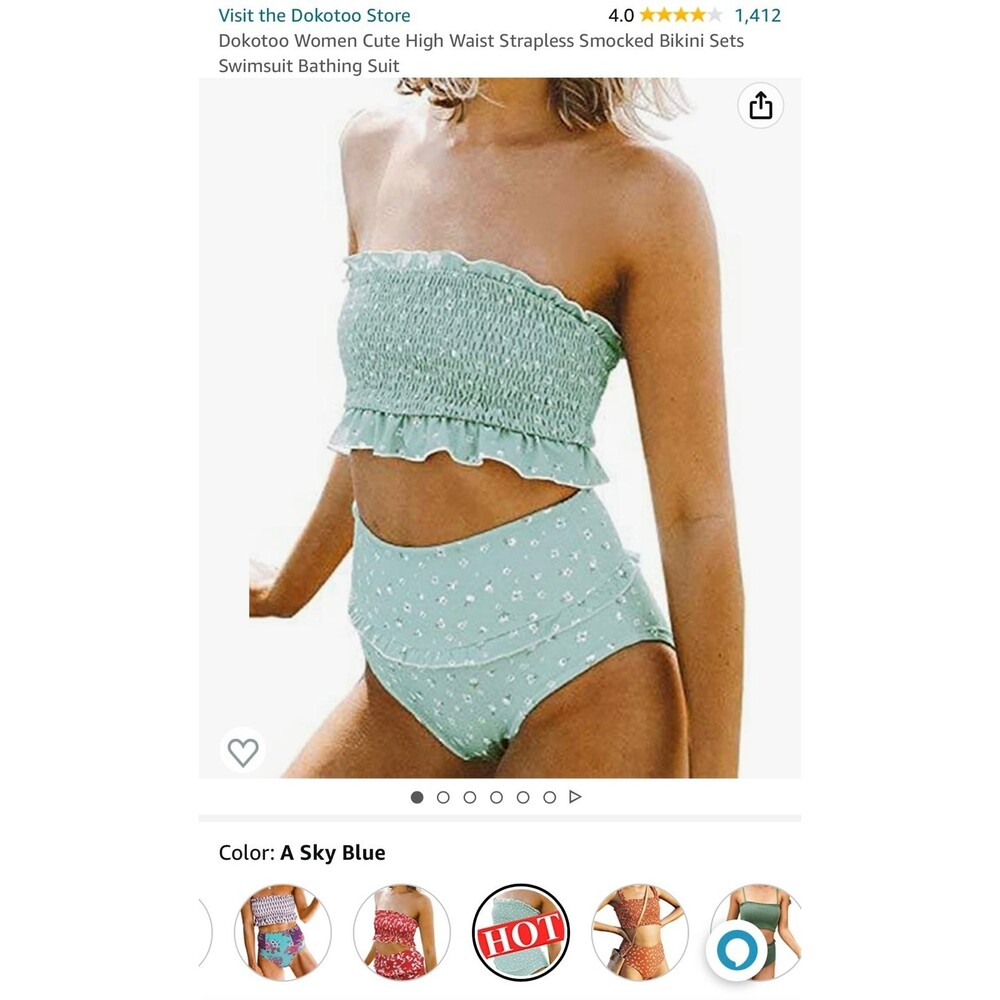 High waisted smoked top bikini Nwt sz small